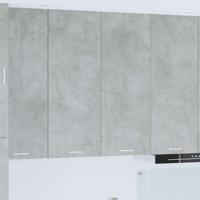 Hangkast Riga Beton Grijs 80 x 31 x 100 cm Bewerkt hout - thumbnail