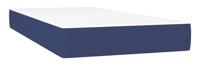 Boxspring met matras stof blauw 100x200 cm - thumbnail