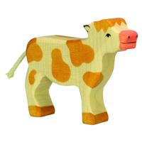 Holztiger houten kalf bruin - thumbnail