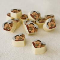 Chocolade Pralines - Hartjes met foto - Praliné - 24 stuks - thumbnail