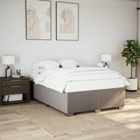 Bedframe zonder matras stof taupe 140x190 cm - thumbnail