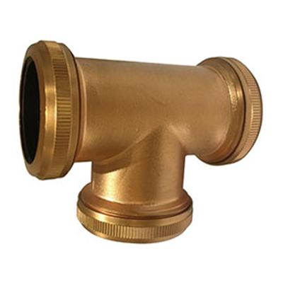 Koppel T Stuk Wiesbaden 32mm tbv Vloerbuis Geborsteld Koper