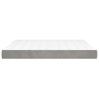 Pocketveringmatras medium 160x210x20 cm fluweel lichtgrijs