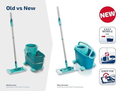 Leifheit 52121 mop/dweil Nat Microvezel Blauw, Groen