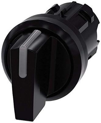 Siemens 3SU10022BL100AA0 3SU1002-2BL10-0AA0 Knevelschakelaar Knevel Zwart 2 x 45 ° 1 stuk(s)