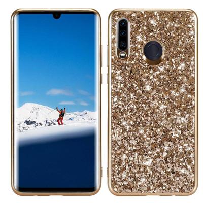 Glitter poeder schokbestendig TPU Case voor Huawei P30 Lite/Nova 4e (goud) Glitter poeder schokbestendig TPU Case voor Huawei P30 Lite/Nova 4e (goud)