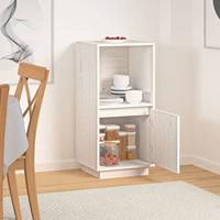Dressoir 38x35x80 cm massief grenenhout wit - thumbnail
