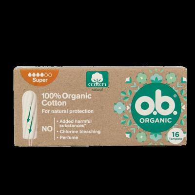 OB Tampons organic super 16 Stuks OB Tampons organic super 16 Stuks