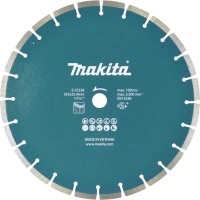 Makita E-23226 Diamanten doorslijpschijf Diameter 355 mm Boordiameter 25.4 mm 1 stuk(s)