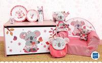 Koffer Fun House CALLY MIMI KOALA Roze Hout 40 x 58 x 36 cm - thumbnail