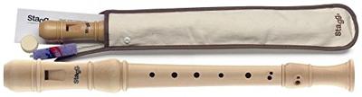 Stagg REC3-BAR/WD sopraanblokfluit esdoorn, met hoes