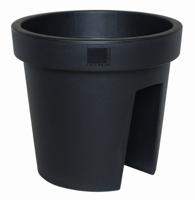 Balkonbak rond set ø28 cm E&K - antraciet - thumbnail