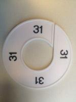 Maatring 9cm wit/zwart 31 - thumbnail