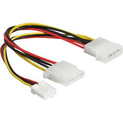 Delock 82111 voedingskabel Molex 4-pins male naar Molex 4-pins female + 4-pins floppy Delock 82111 voedingskabel Molex 4-pins male naar Molex 4-pins female + 4-pins floppy
