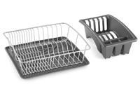 Afdruiprek voor Keukengootsteen Metaltex Grijs (35 x 30 x 11 cm) - thumbnail