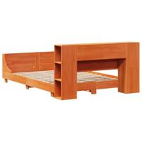 Bedframe zonder matras massief grenenhout wasbruin 160x200 cm - thumbnail