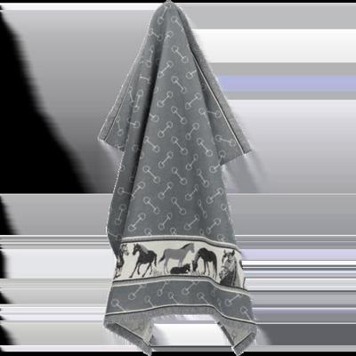 Bunzlau Castle Bunzlau Castle Horse theedoek 65x65 Anthracite