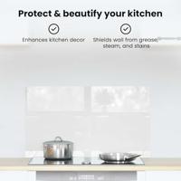 VidaXL Keuken achterwand doorzichtig 70 x 40 cm gehard glas - thumbnail