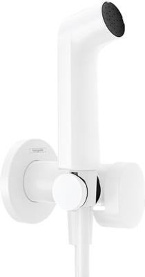 Hansgrohe bidethanddouche 1jet EcoSmart voor warm water met douchehouder en doucheslang 125 cm, mat wit