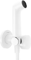 Hansgrohe bidethanddouche 1jet EcoSmart voor warm water met douchehouder en doucheslang 125 cm, mat wit - thumbnail
