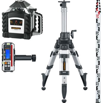 Quadrum M350 S Set 2 | Volautomatische rotatielaser | Laserontvanger SensoMaster M350 | Krukstatief P 175 cm | Telescopische nivelleerlat 5 m Quadrum M350 S Set 2 | Volautomatische rotatielaser | Laserontvanger SensoMaster M350 | Krukstatief P 175 cm | Telescopische nivelleerlat 5 m