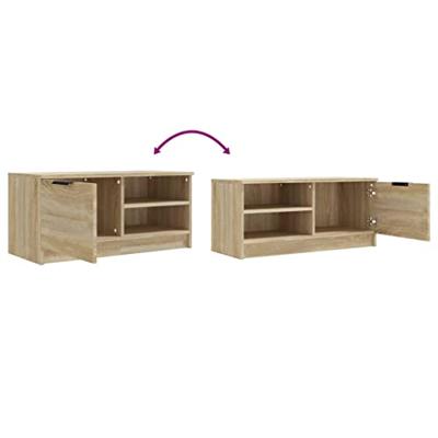 Tv-meubel 80x35x36,5 cm bewerkt hout sonoma eikenkleurig