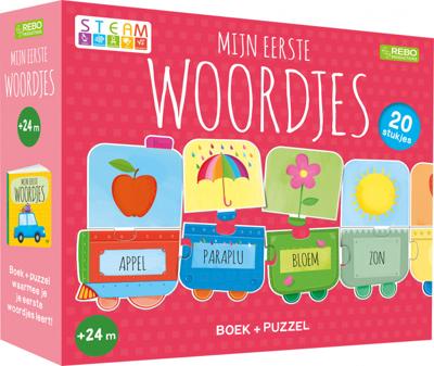 Rebo Publishers Boek en puzzel - mijn eerste woordjes