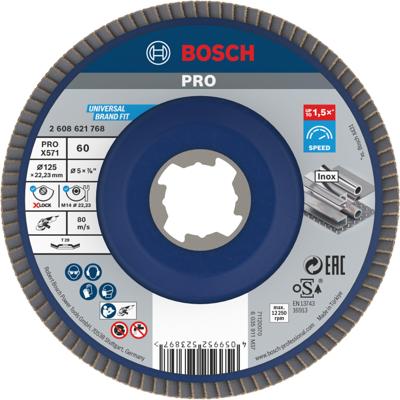 Bosch Accessoires x-lock lamellenschijf schuin, kunststof ø125mm, g 60, x571, best for metal - 2608621768