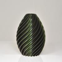 Heather 3D vaas 19x13cm Groen Metallic - thumbnail