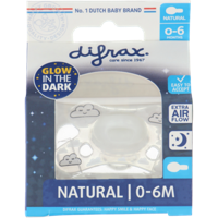 Difrax Fopspeen Natural 0-6m Nacht - thumbnail
