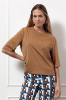 Studio Anneloes Fiore T-shirt 13099 Blouse 1300 Caramel - thumbnail