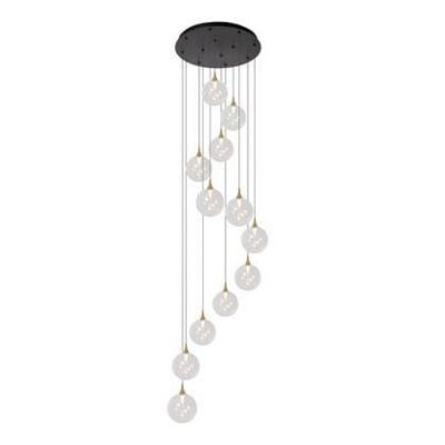 Lucide GISELA - Hanglamp - Ø 61 cm - LED Dimb. - 12x3,5W 2700K - Transparant | Premium