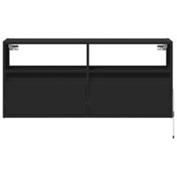 Tv-wandmeubel met LED-verlichting 100x31x45 cm zwart - thumbnail