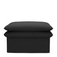 Rivièra Maison Hocker 'Continental' 105 x 90cm, Oxford Weave, kleur Basic Black - thumbnail