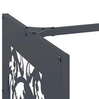 Brandhoutrek 40x40x40 cm koudgewalst staal antracietkleurig - thumbnail