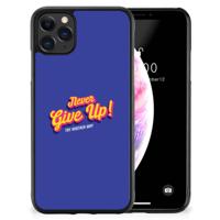 Apple iPhone 11 Pro Max Hoesje met Quotes Never Give Up - thumbnail