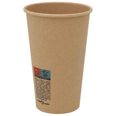 VidaXL Papieren koffiekopjes met deksel 1000 st 16oz 400 ml