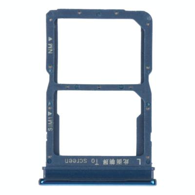 SIM-kaartlade + NM-kaartlade voor Huawei P Smart S (blauw)
