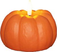 LED Kaars Pompoen Oranje 6cm - thumbnail