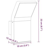 VidaXL Buitenwandlamp led gegoten aluminium wit - thumbnail