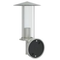 Buitenwandlamp roestvrij staal zilverkleurig - thumbnail