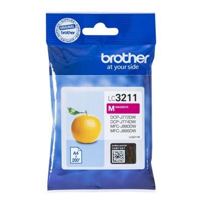 Brother inktcartridge, 200 pagina's, OEM LC-3211M, magenta