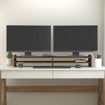 Monitorstandaard 100x27x15 cm massief grenenhout honingbruin Monitorstandaard 100x27x15 cm massief grenenhout honingbruin