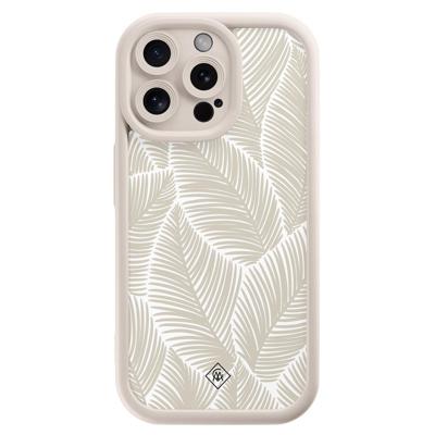 iPhone 15 Pro Max beige case - Palmy leaves beige iPhone 15 Pro Max beige case - Palmy leaves beige