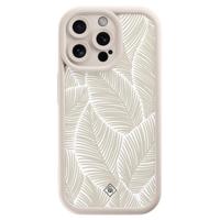 iPhone 15 Pro Max beige case - Palmy leaves beige - thumbnail