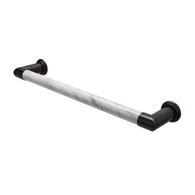 Elektrische Radiator Cascade 60x12 cm Bianco Carrara Venatino Marble / Dark Bronze HD Heating