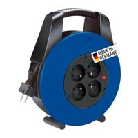Brennenstuhl Vario Line kabelhaspel 4-voudig | zwart/blauw | 15m | H05VV-F 3G1,5 FR - 1104154 - thumbnail