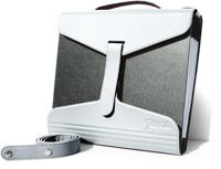 Yaka mappendrager, wit leder - thumbnail