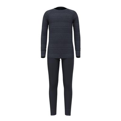 Odlo Long Active Warm Eco Set Thermoset Kinderen India Ink - Folkstone Gray 140