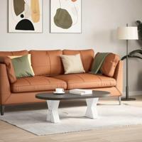 Salontafelpoten 2 st X-vormig 40x(30-31) cm staal wit - thumbnail